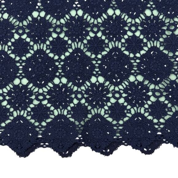NWT VINCE CAMUTO Downtown Oasis Crochet Lace Pencil Skirt Sz 2 Blue - Picture 3 of 6
